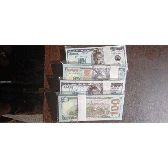 Replica Money Prop for Pranks, Movie Production, Celebrations -  4 pack100 Bills - Picture 1 of 2